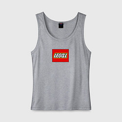 Майка женская хлопок Легал антибренд, цвет: меланж