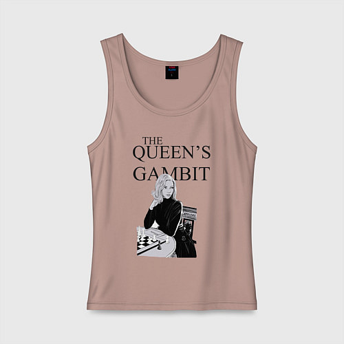 Женская майка The queens gambit / Пыльно-розовый – фото 1