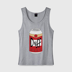 Майка женская хлопок Duff Beer, цвет: меланж