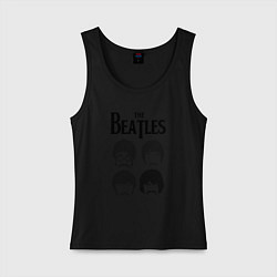 Майка женская хлопок The Beatles Liverpool Four, цвет: черный