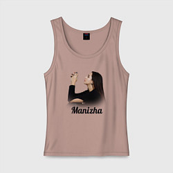 Майка женская хлопок Манижа Manizha, цвет: пыльно-розовый