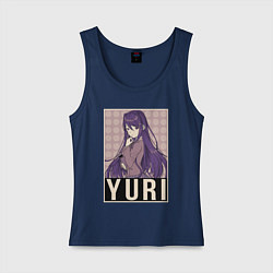 Майка женская хлопок Yuri, цвет: тёмно-синий