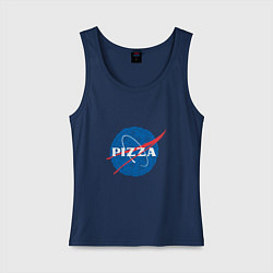Майка женская хлопок NASA Pizza, цвет: тёмно-синий