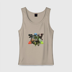 Майка женская хлопок ARK Survive, цвет: миндальный