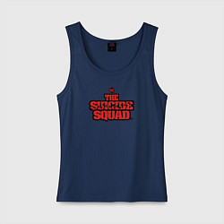Майка женская хлопок The Suicide Squad лого, цвет: тёмно-синий