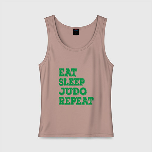 Женская майка Eat - Sleep - Judo / Пыльно-розовый – фото 1