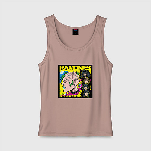 Женская майка Art Ramones / Пыльно-розовый – фото 1