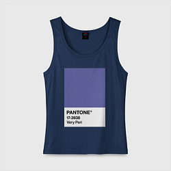 Майка женская хлопок Цвет Pantone 2022 года - Very Peri, цвет: тёмно-синий