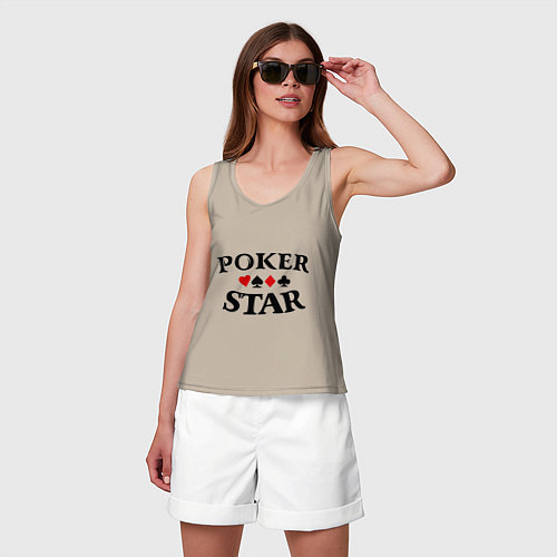 Женская майка Poker Star / Миндальный – фото 3