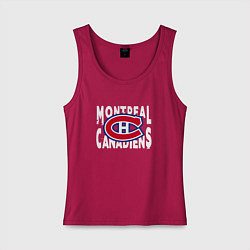 Майка женская хлопок Монреаль Канадиенс, Montreal Canadiens, цвет: маджента