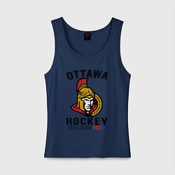 Майка женская хлопок OTTAWA SENATORS ОТТАВА СЕНАТОРЗ, цвет: тёмно-синий