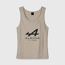 Женская майка Alpine F1 team Black Logo