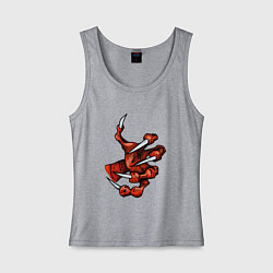 Майка женская хлопок Лапа дракона, цвет: меланж