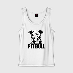 Майка женская хлопок Pit Bull Power, цвет: белый