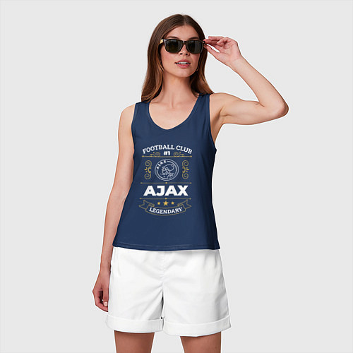 Женская майка Ajax: Football Club Number 1 / Тёмно-синий – фото 3