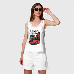 Майка женская хлопок Fear This футболка, цвет: белый — фото 2
