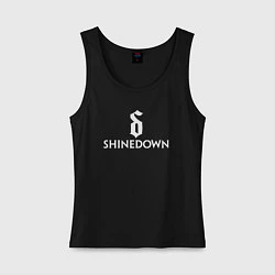 Майка женская хлопок Shinedown логотип с эмблемой, цвет: черный