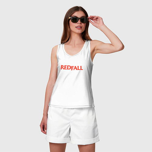 Женская майка Redfall logo / Белый – фото 3