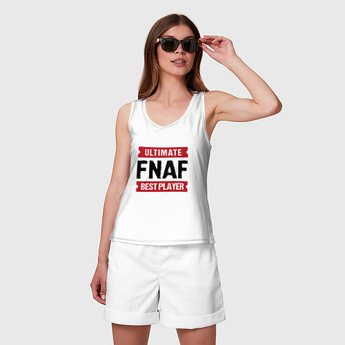 Женская майка FNAF: таблички Ultimate и Best Player / Белый – фото 3