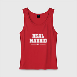 Майка женская хлопок Real Madrid Football Club Классика, цвет: красный