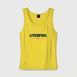 Майка женская хлопок Liverpool FC Classic, цвет: желтый