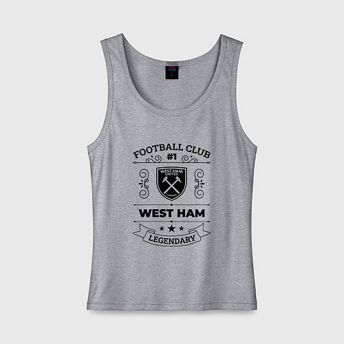 Женская майка West Ham: Football Club Number 1 Legendary / Меланж – фото 1