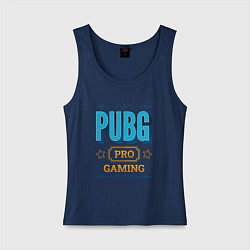 Майка женская хлопок Игра PUBG PRO Gaming, цвет: тёмно-синий