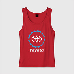 Майка женская хлопок Toyota в стиле Top Gear, цвет: красный
