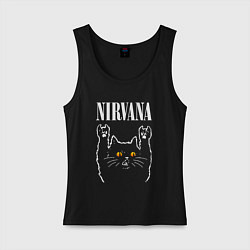 Женская майка Nirvana rock cat