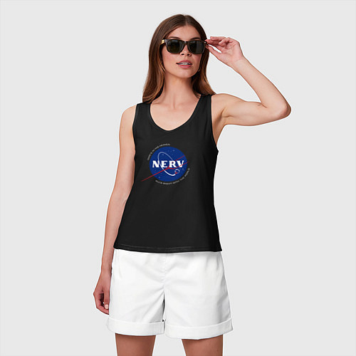 Женская майка NASA NERV / Черный – фото 3