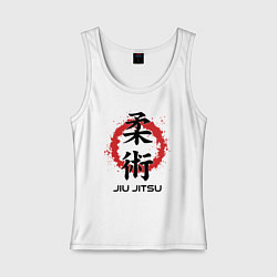 Женская майка Jiu jitsu red splashes logo