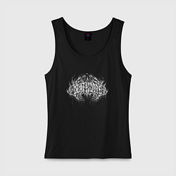 Майка женская хлопок Deathcore dark lettering graffiti, цвет: черный