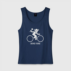 Майка женская хлопок Велосипед - Викинг, цвет: тёмно-синий