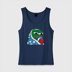 Женская майка Frog Pepe мем