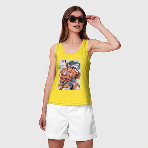 Женская майка Аяка и Манака -Пураоре гордость оранжевых / Желтый – фото 3