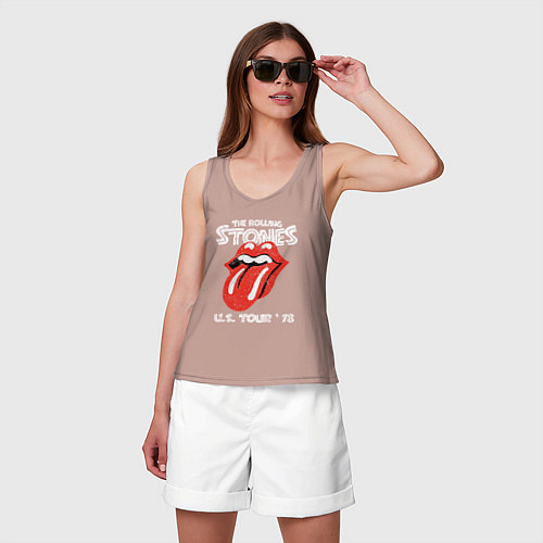 Женская майка The Rolling Stones 78 / Пыльно-розовый – фото 3