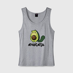 Майка женская хлопок Avocado - AvoCATo - Joke, цвет: меланж