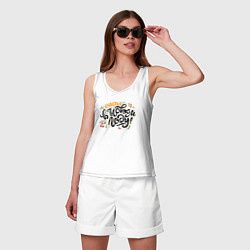 Майка женская хлопок Счастья в новом году, цвет: белый — фото 2