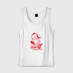 Майка женская хлопок My cum sock, цвет: белый