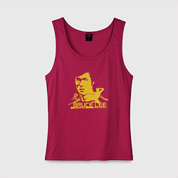 Майка женская хлопок Bruce Lee fighter, цвет: маджента
