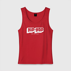 Майка женская хлопок Dope street market hip-hop, цвет: красный