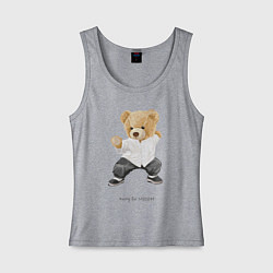 Майка женская хлопок Kung fu master, цвет: меланж