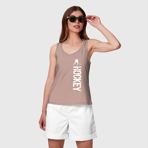 Женская майка Hockey / Пыльно-розовый – фото 3