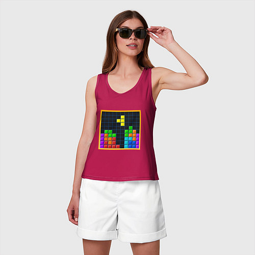Женская майка Tetris / Маджента – фото 3