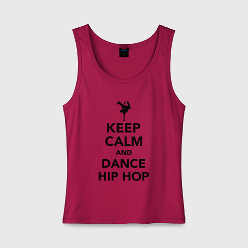 Женская майка Keep calm and dance hip hop / Маджента – фото 1