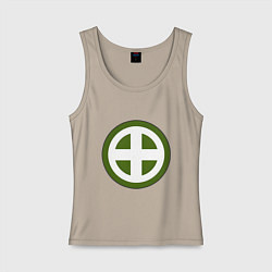 Майка женская хлопок Клан Симадзу Total War: Shogun 2, цвет: миндальный