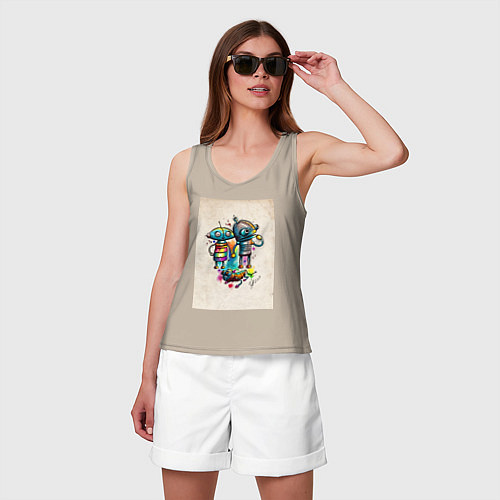 Женская майка Machinarium / Миндальный – фото 3