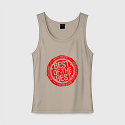 Майка женская хлопок Red best of the best, цвет: миндальный
