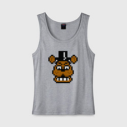 Майка женская хлопок Фредди пиксельный, цвет: меланж