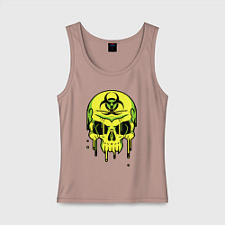 Женская майка Biohazard skull